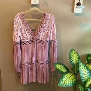 Free people embroidered dress size 2